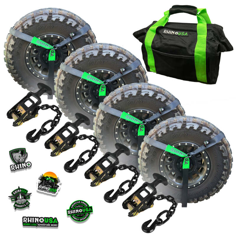 Rhino USA Lasso Straps; Basket Straps - Black | LASSO-STRAPS-BLK