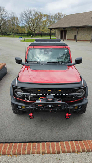 Buckle Up Off-Road Winch Mount with Bull Bar for 2021+ Ford Bronco with Modular or Capable Bumper & Raptor camera & sensor relocation included | bub6gwinchmountbar