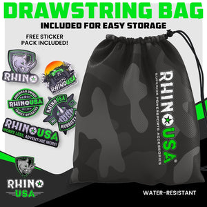 Rhino USA Medium Duty Ratchet Strap Tie-Down 4-Pack (Gray) | RCHT-4PACK-GRY