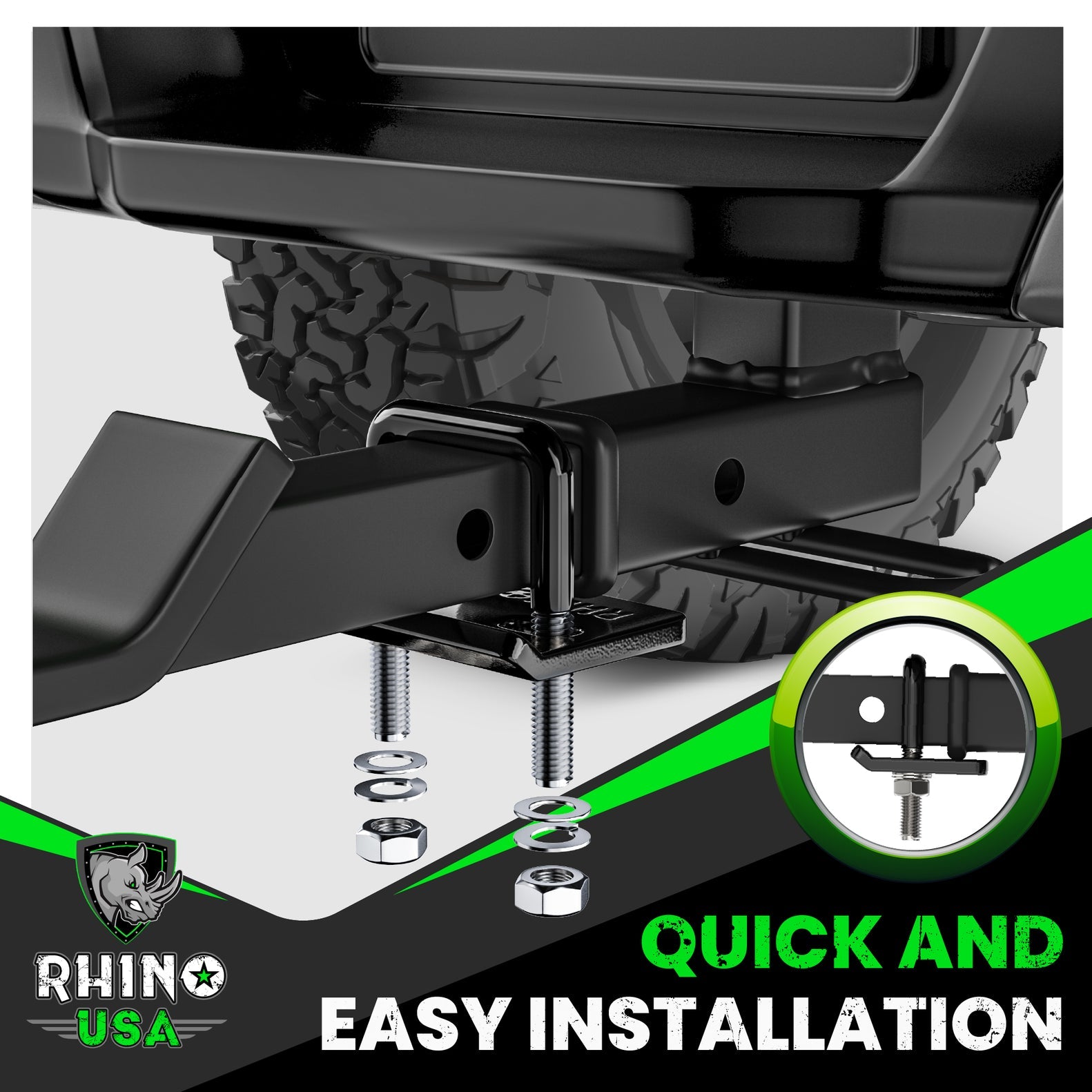 Rhino USA Hitch Tightener Anti-Rattle Clamp For 2.5In Receiver | HITCH-TIGHT-2.5