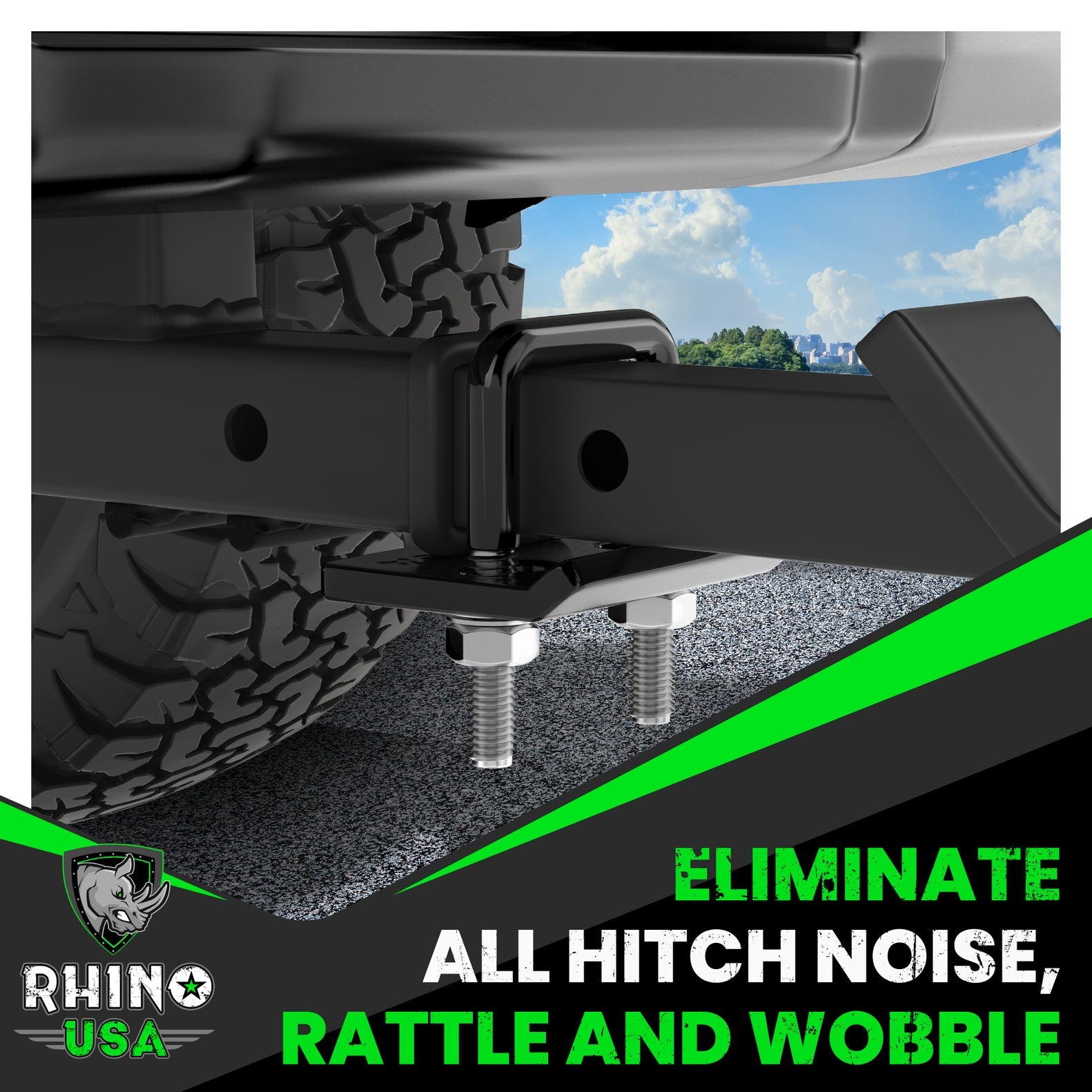 Rhino USA Hitch Tightener Anti-Rattle Clamp For 2.5In Receiver | HITCH-TIGHT-2.5