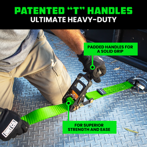 Rhino USA Heavy Duty Vehicle Tie Down Kit- Green | 2IN-HDKIT-GRN