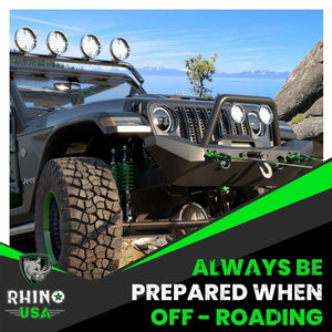 Rhino USA 3/4In D-Ring Shackle Set (2-Pack)(Green) | RNO-GRN-SHACKLES