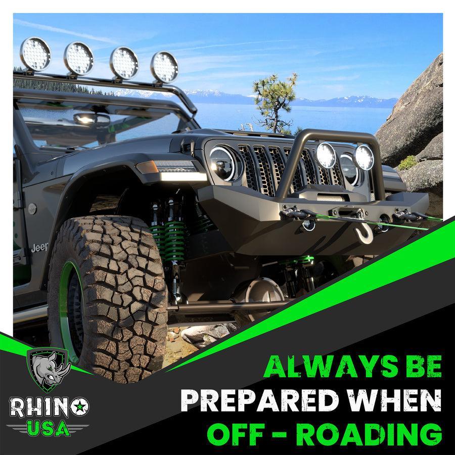 Rhino USA 3/4In D-Ring Shackle Set (2-Pack)(Gray) | RNO-GRY-SHACKLES