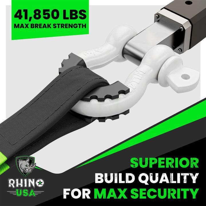 Rhino USA 3/4In D-Ring Shackle Set (2-Pack)(White) | RNO-WHT-SHACKLES
