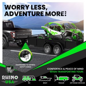 Rhino USA 8In Heavy Duty Drop Hitch - 2In (Silver) | RG-HTDROP28-SVR