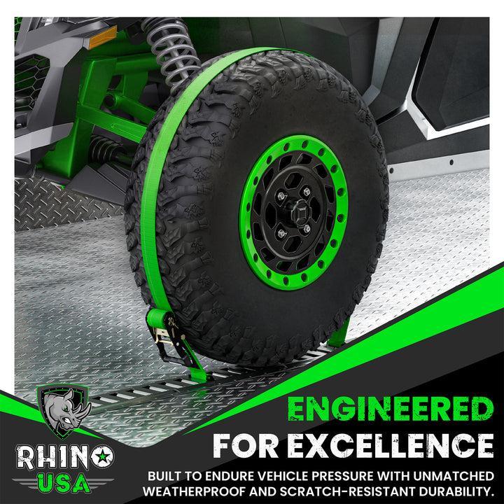 Rhino USA 5Ft E-Track Tie-Down Rails, Silver (4 Pack) | TD-ETRAIL5-4PK-SVR