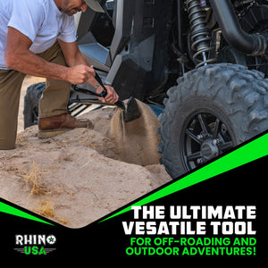 Rhino USA Straight Handle Recovery Shovel W/Pick | RNO-ETOOL-3