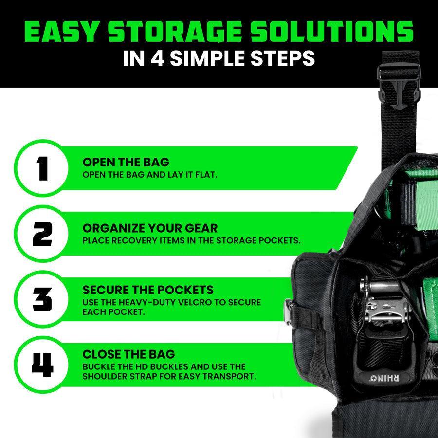 Rhino USA Ultimate Recovery Gear Storage Bag (Black) | RNO-RECOVERY-BAG