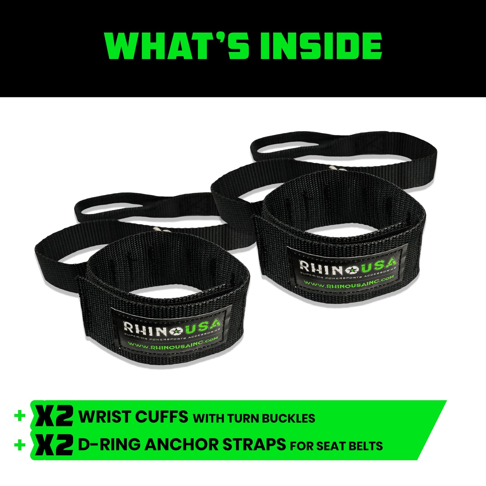 Rhino USA Off-Road Wrist Restraints (Pair) | RNO-RESTRAINTS