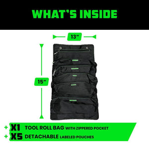 Rhino USA Heavy Duty Off-Road Tool Bag/Roll Black | RNO-TOOL-ROLL