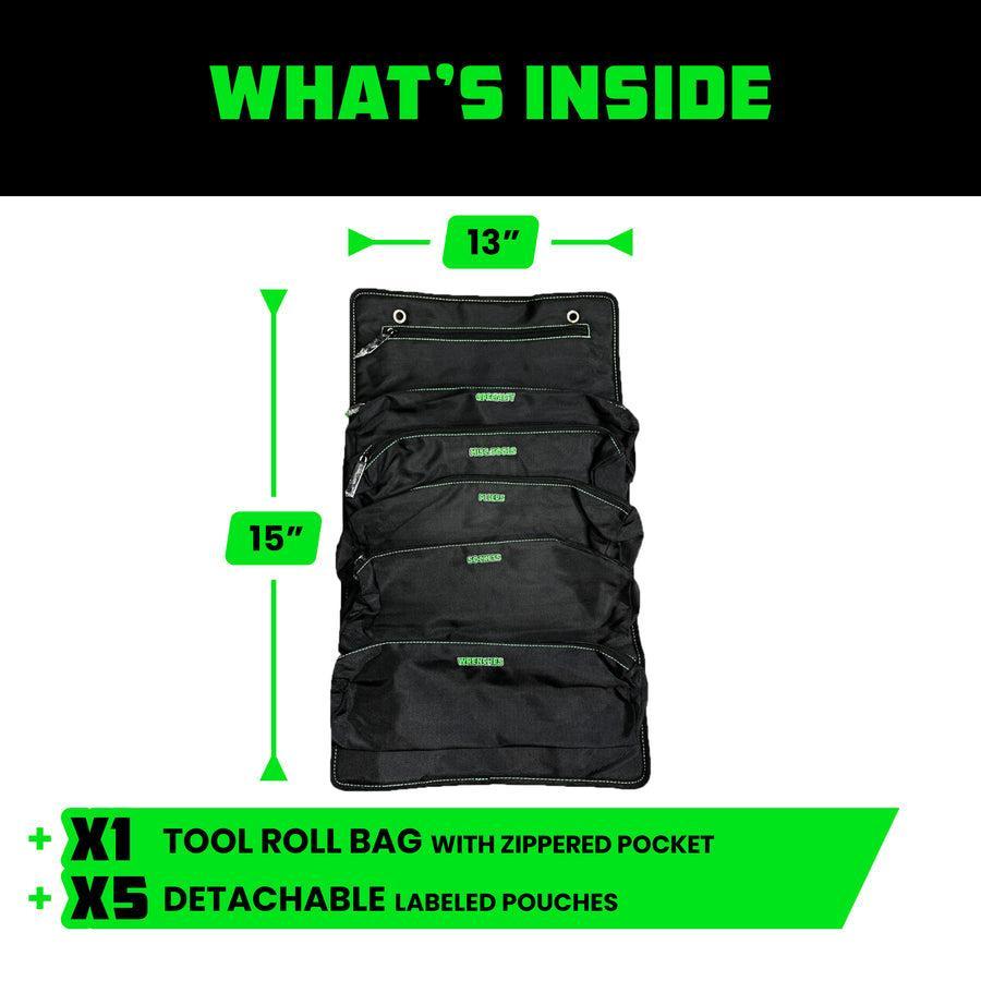 Rhino USA Heavy Duty Off-Road Tool Bag/Roll Black | RNO-TOOL-ROLL
