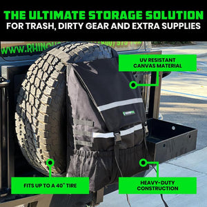 Rhino USA Spare Tire Trash Bag - Black | TIREBAG-BLK
