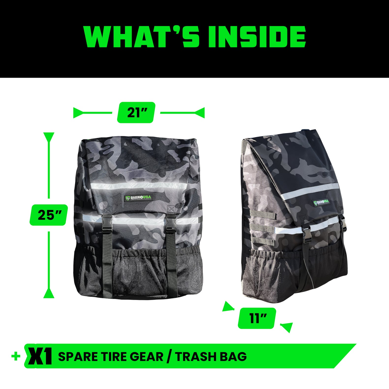 Rhino USA Spare Tire Trash Bag - Camo | TIREBAG-CAMO