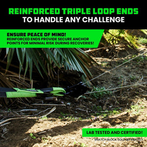 Rhino USA Recovery Tree Saver Strap 3Inx8Ft (Black) | RNO-TREESAVER