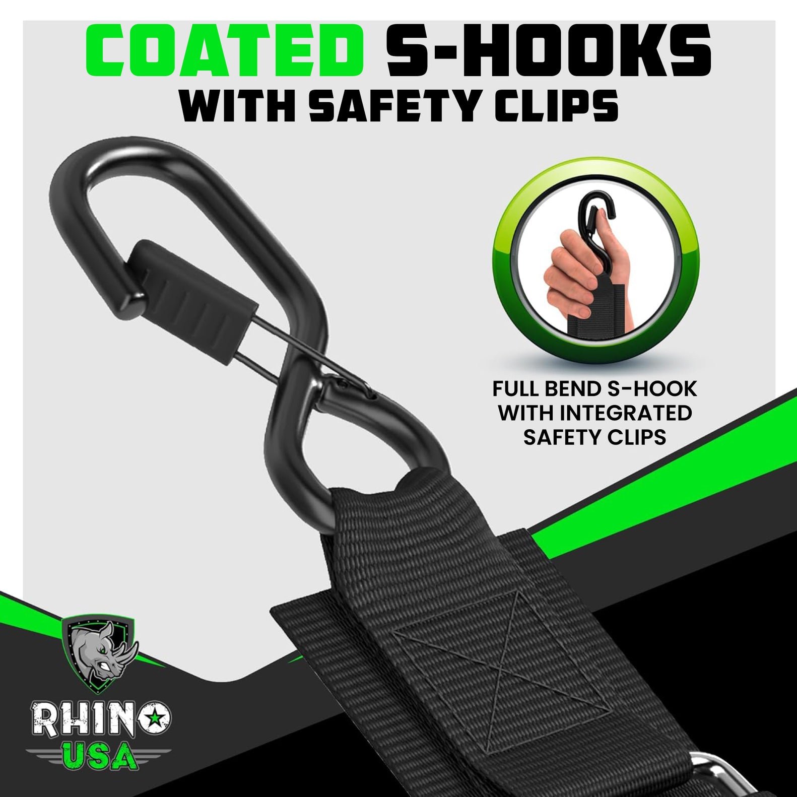 Rhino USA Transom Straps For Boat Trailer (Pair) | RNO-TRNSM-STRPS