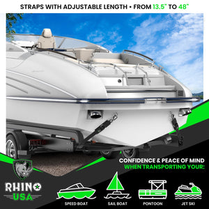 Rhino USA Transom Straps For Boat Trailer (Pair) | RNO-TRNSM-STRPS