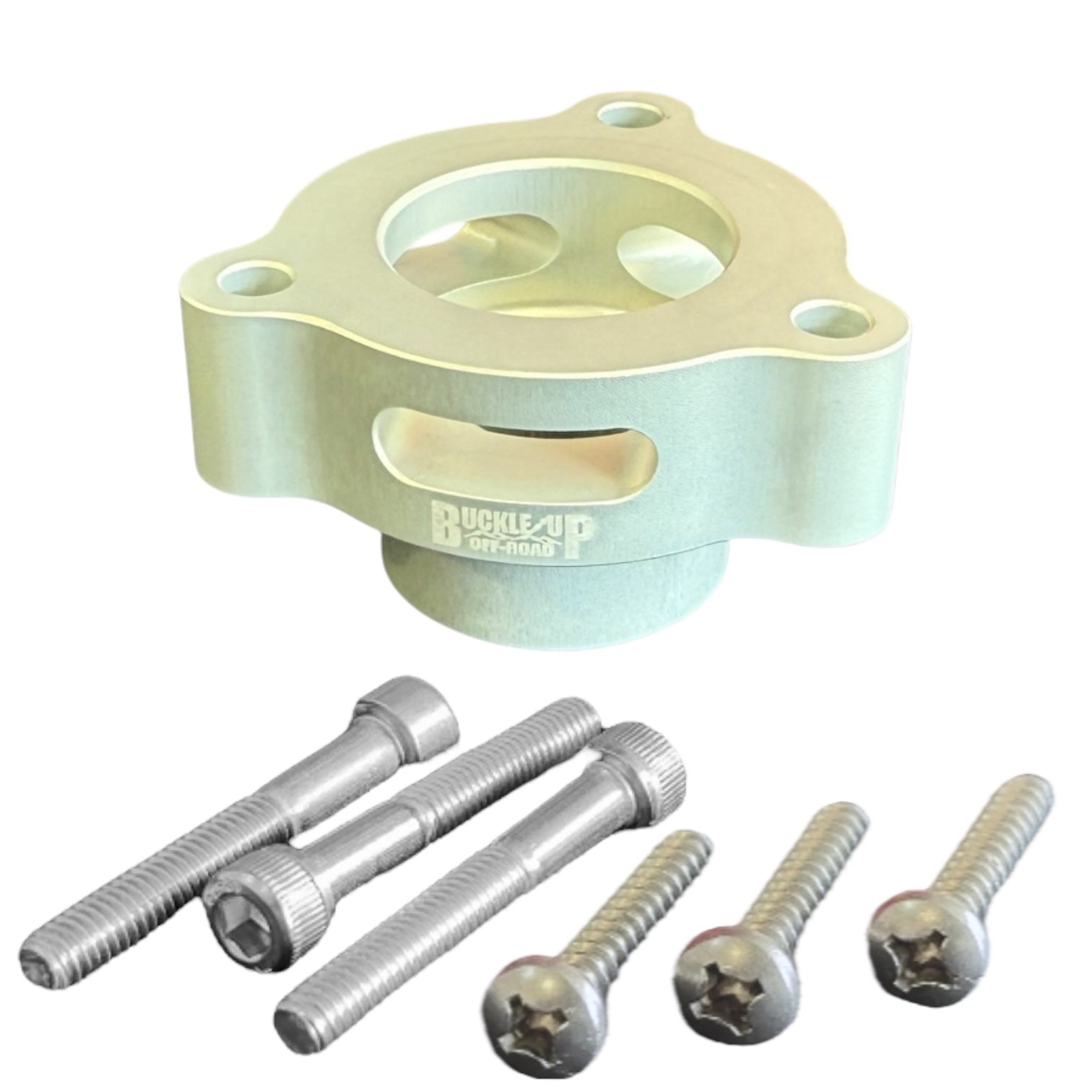 Buckle Up Off-Road Silver Blow Off Valve Spacer for Ford Bronco, Bronco Raptor, Ranger Raptor & More | USA MADE