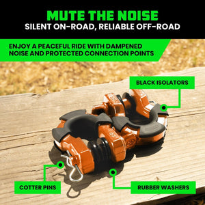 Rhino USA 8T Super Shackle 2-Pack (Orange) | SUPERSHACK-ORG