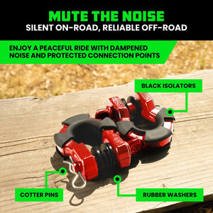 Rhino USA 8T Super Shackle 2-Pack (Red) | SUPERSHACK-RED