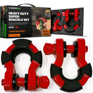 Rhino USA 8T Super Shackle 2-Pack (Red) | SUPERSHACK-RED