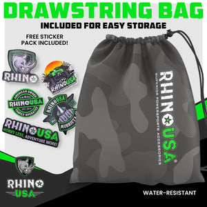 Rhino USA Self-Tensioning Ratchet Straps (4Pk 1.6Inx8Ft) (Black) | TD-RSST-16X8-4BLK