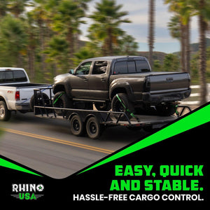 Rhino USA Lasso Straps; Basket Straps - Green - Snap Hook | TD-VSLASSO-GRN-SNAP