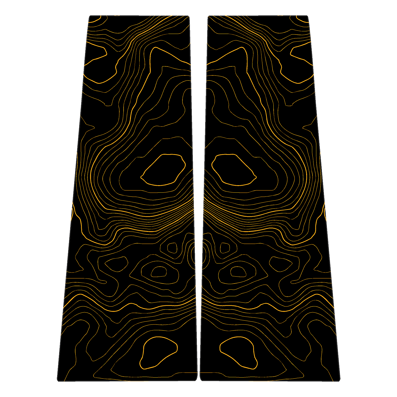 StickerFab Topographic B Pillar Overlays - 2024+ Ranger