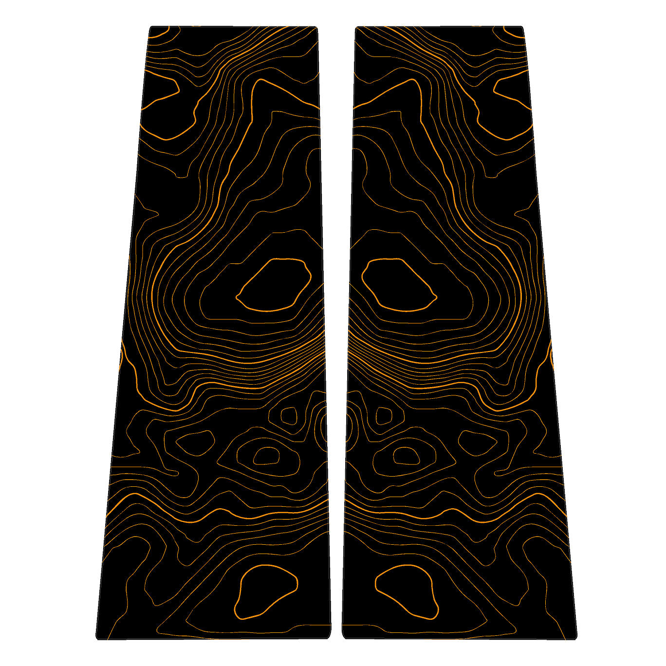 StickerFab Topographic B Pillar Overlays - 2024+ Ranger