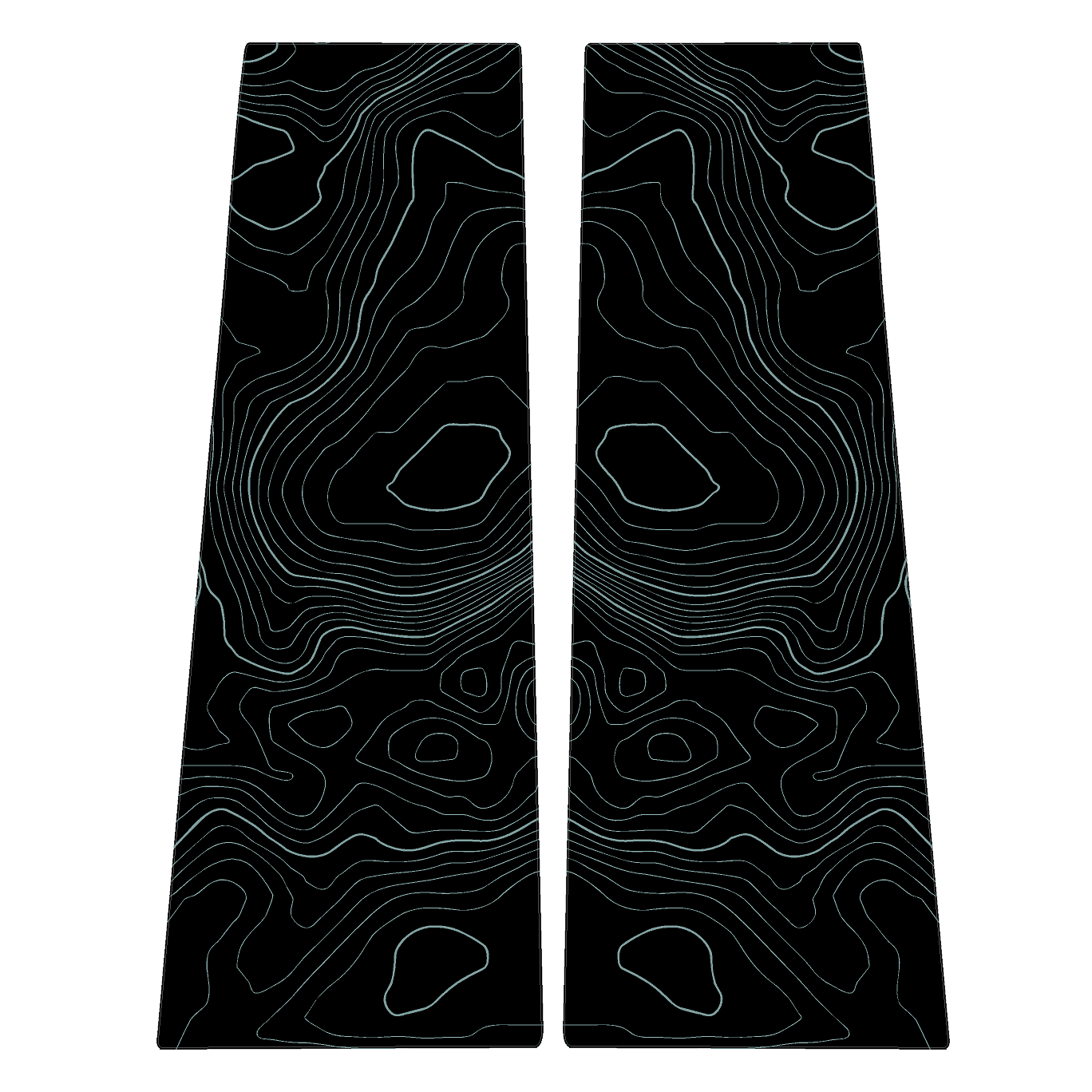 StickerFab Topographic B Pillar Overlays - 2024+ Ranger