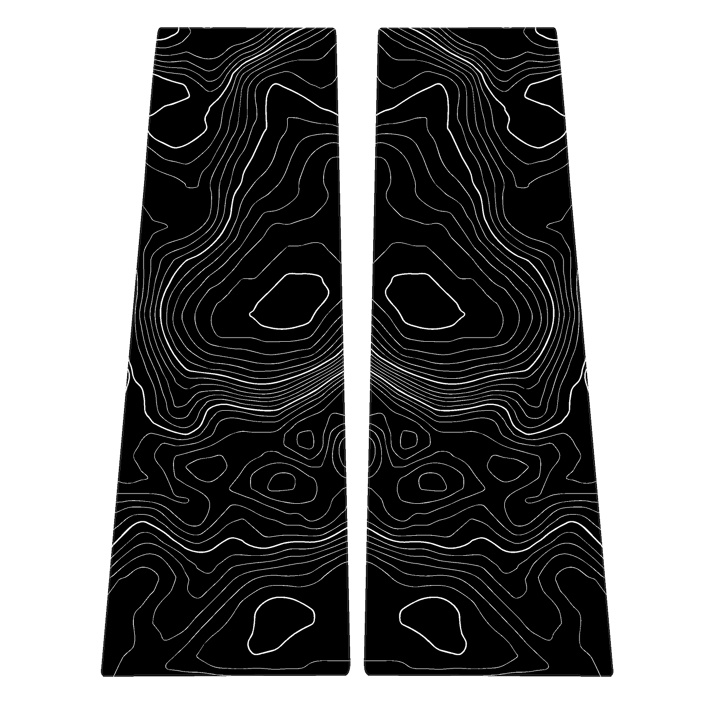 StickerFab Topographic B Pillar Overlays - 2024+ Ranger