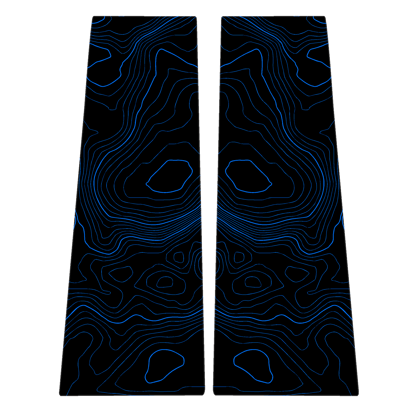 StickerFab Topographic B Pillar Overlays - 2024+ Ranger