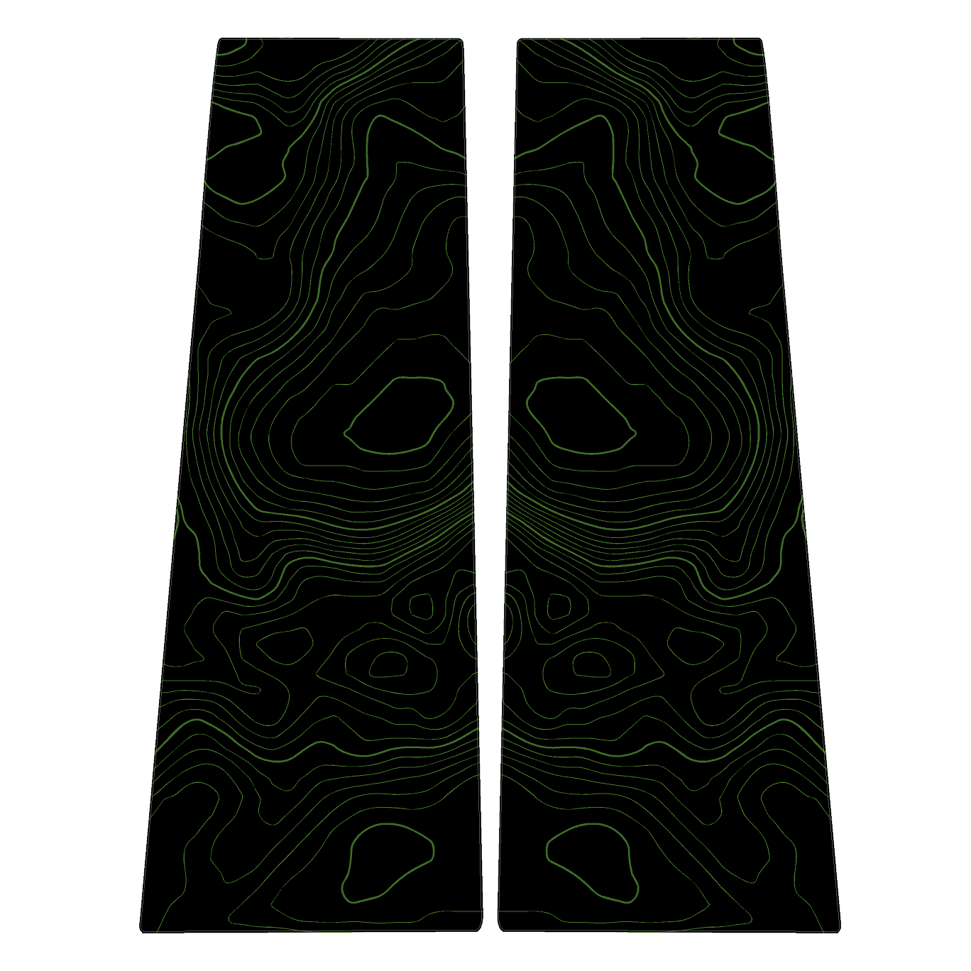 StickerFab Topographic B Pillar Overlays - 2024+ Ranger