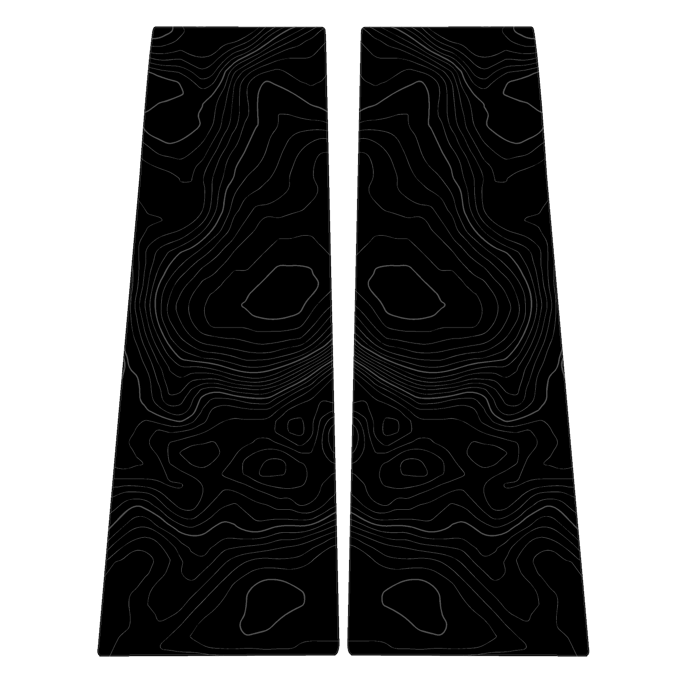 StickerFab Topographic B Pillar Overlays - 2024+ Ranger