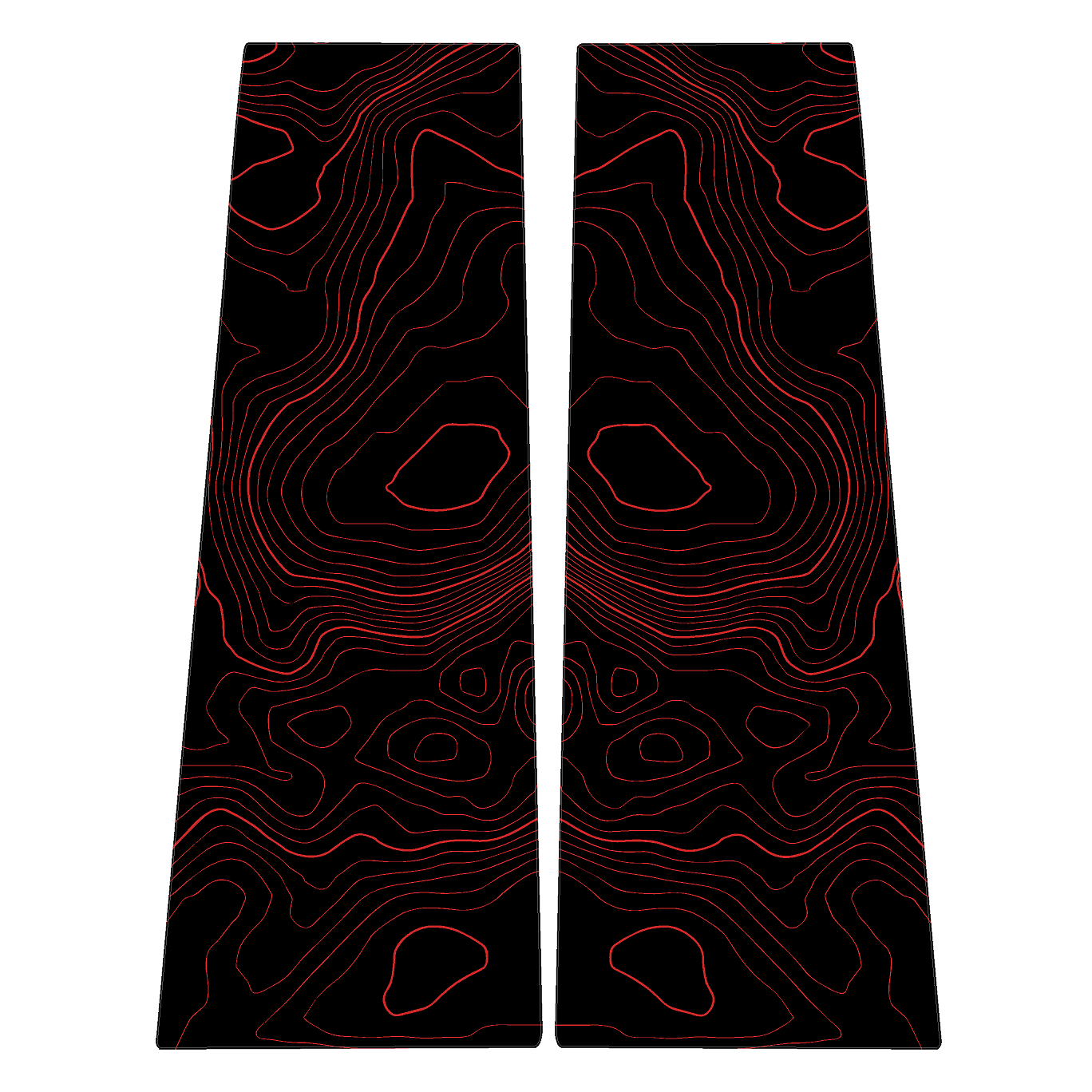 StickerFab Topographic B Pillar Overlays - 2024+ Ranger