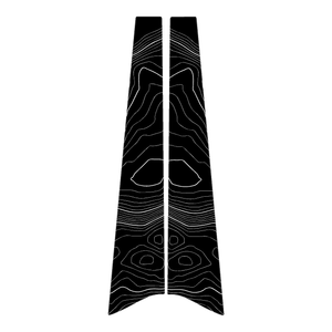 StickerFab Topographic B Pillar Overlays - 2024+ Ranger
