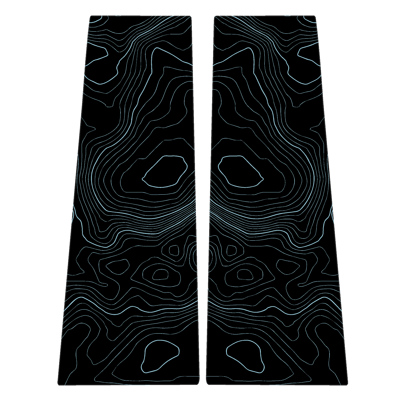 StickerFab Topographic B Pillar Overlays - 2024+ Ranger