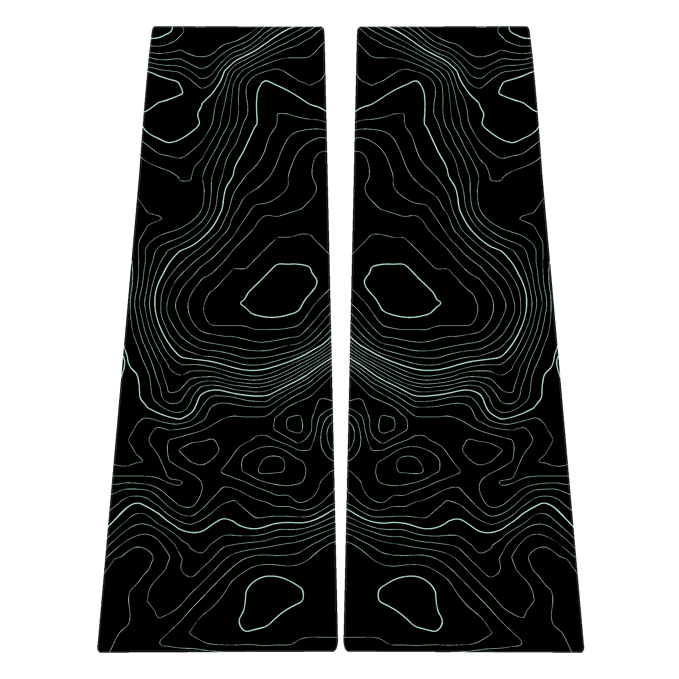 StickerFab Topographic B Pillar Overlays - 2024+ Ranger