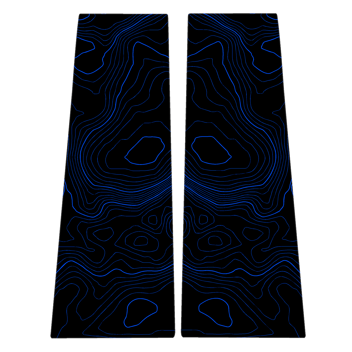 StickerFab Topographic B Pillar Overlays - 2024+ Ranger