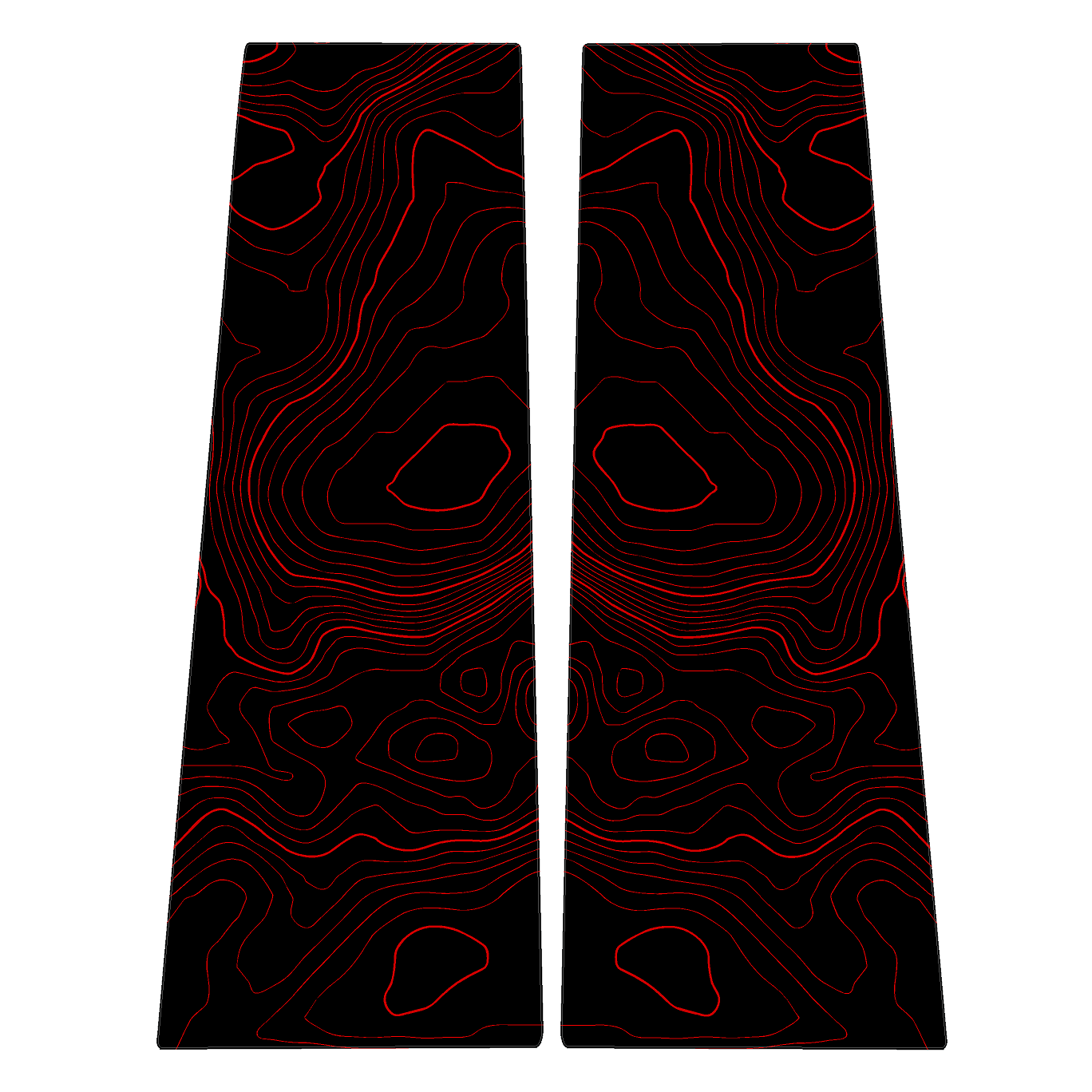 StickerFab Topographic B Pillar Overlays - 2024+ Ranger