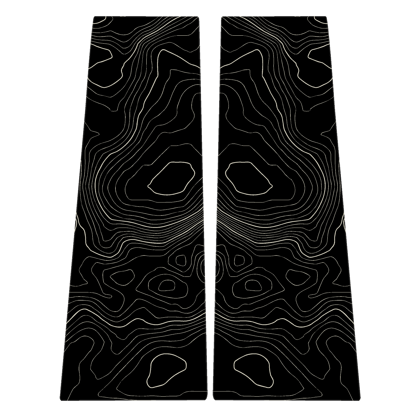 StickerFab Topographic B Pillar Overlays - 2024+ Ranger