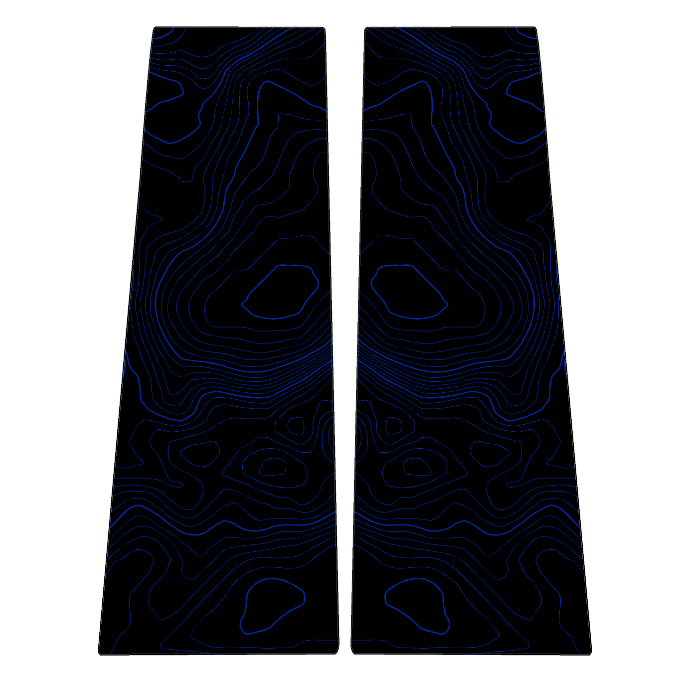 StickerFab Topographic B Pillar Overlays - 2024+ Ranger
