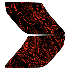 StickerFab Topographic Interior Sun Visor Overlays - 2024+ Ranger Raptor (with Homelink)