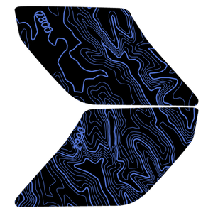 StickerFab Topographic Interior Sun Visor Overlays - 2024+ Ranger Raptor (with Homelink)