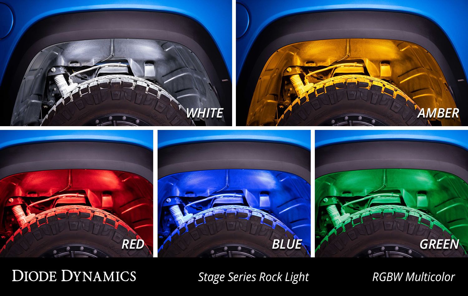 Diode Dynamics Stage Series RGBW LED Rock Light (8-pack) | dioDD7454