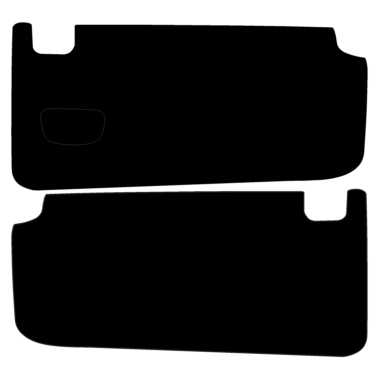 StickerFab Topographic Interior Sun Visor Overlays - 2024+ Ranger Raptor (with Homelink)