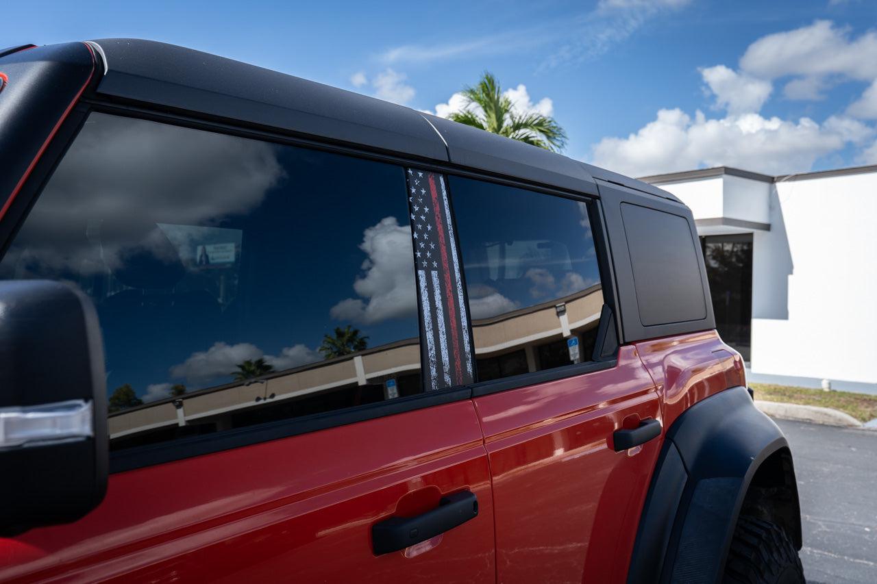 American Flag Pillar Protection Kit (Printed Series) - 2021+ Bronco 4 Door