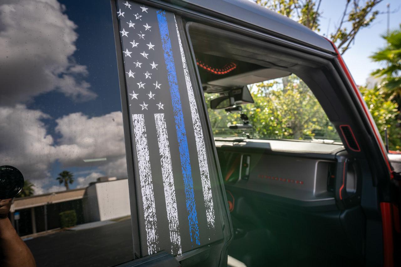 American Flag Pillar Protection Kit (Printed Series) - 2021+ Bronco 4 Door