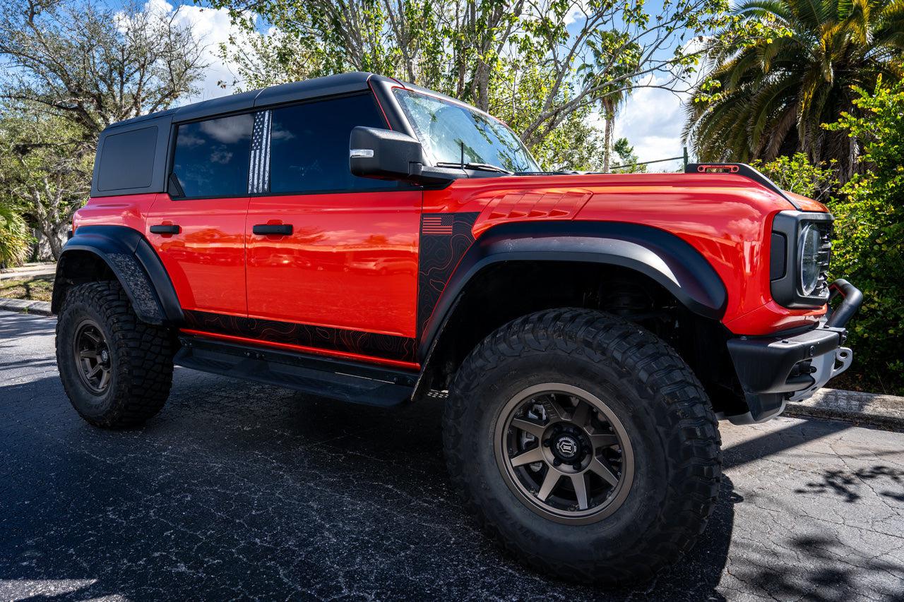 American Flag Pillar Protection Kit (Printed Series) - 2021+ Bronco 4 Door