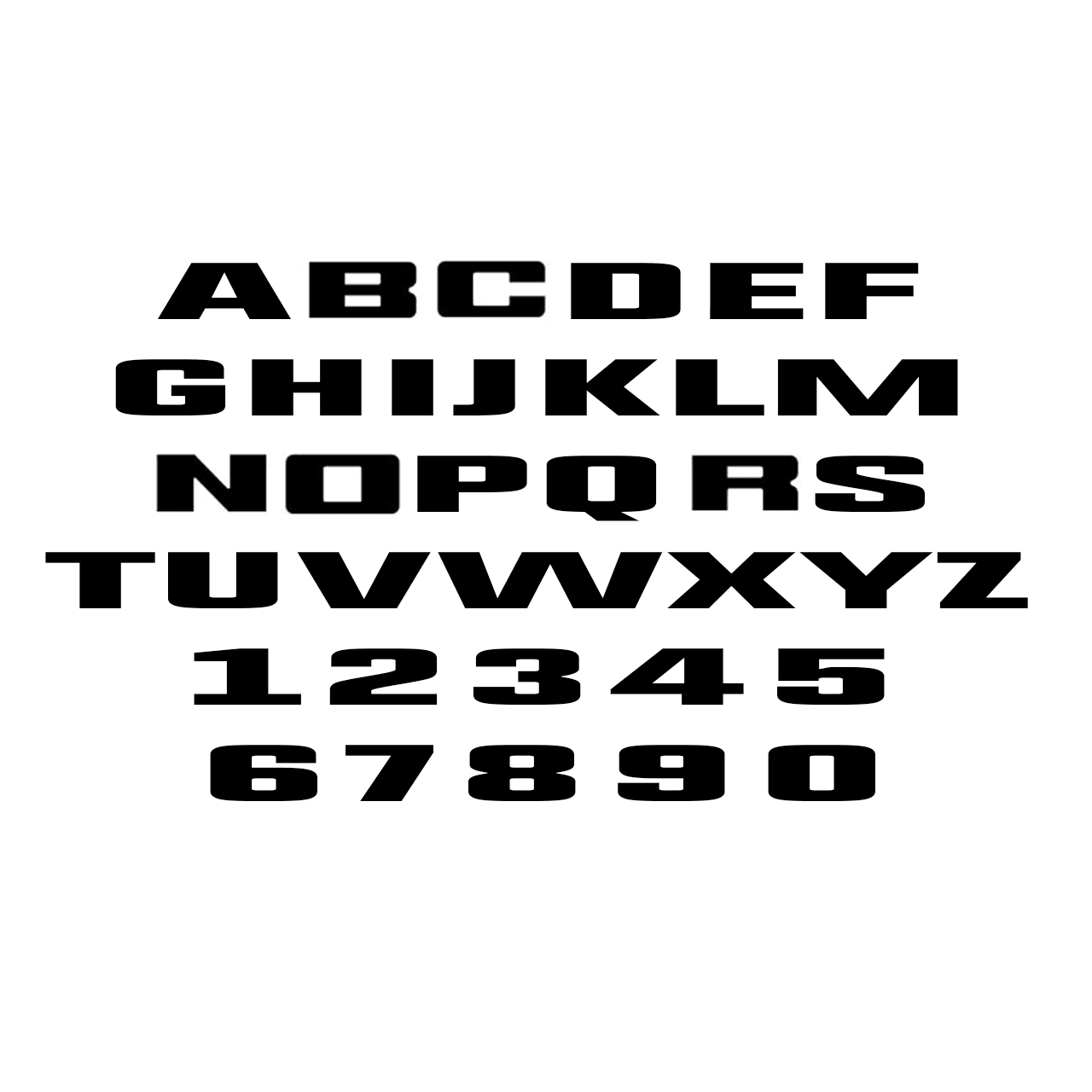 StickerFab CORNCOB Medium Overlay Universal Letters fit Dash Letters of 2021+ Ford Bronco